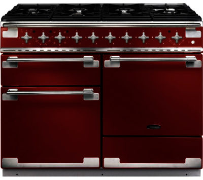 RANGEMASTER  Elise 110 Dual Fuel Range Cooker - Cherry Red & Chrome
